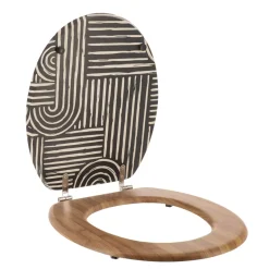 Copriwater WC 18 pollici MDF Ethnic Vibes Nero