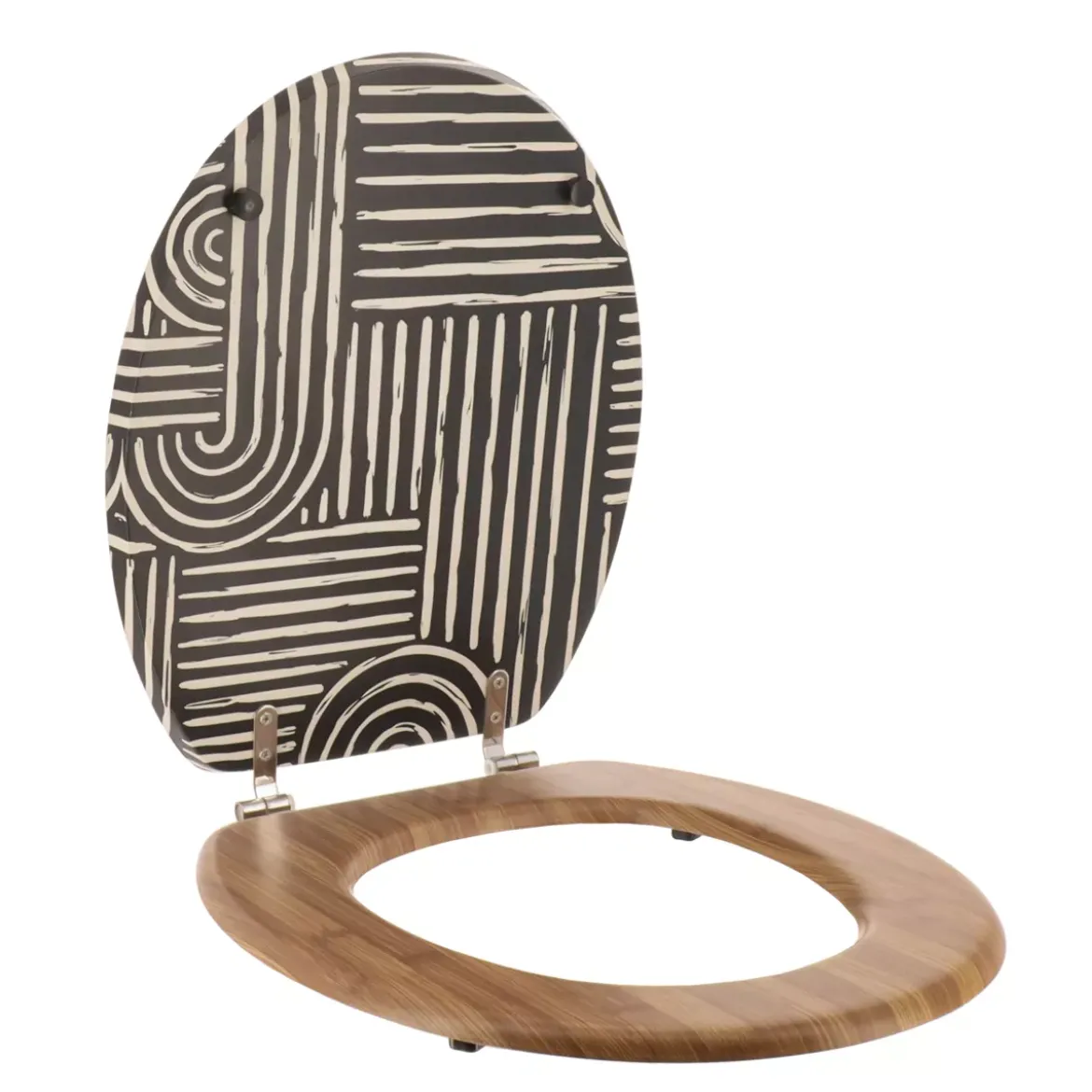 Copriwater WC 18 pollici MDF Ethnic Vibes Nero