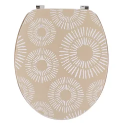 Copriwater WC 18 pollici MDF Ethnic Spirals Beige