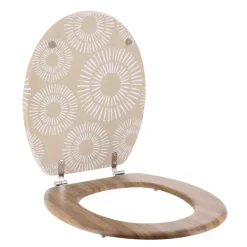 Copriwater WC 18 pollici MDF Ethnic Spirals Beige