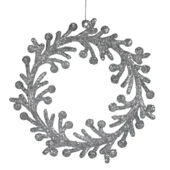 Corona di Natale da appendere Fogliame Argento