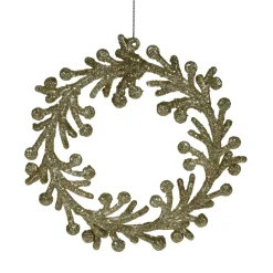 Corona di Natale da appendere Fogliame Oro