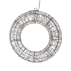 Corona di Natale luminosa 500 micro LED (D38 cm) Star Light Nero e bianco caldo
