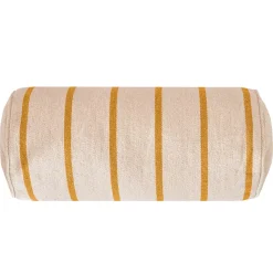 Cuscino da esterno in tela di cotone cilindrico (45 x 20 cm) Ocealys Giallo Senape