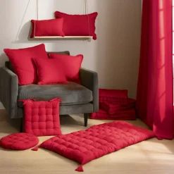 Cuscino da pavimento (60 x 60 cm) Pixel Rosso