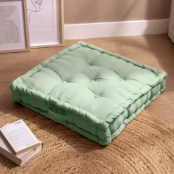Cuscino da pavimento (60 x 60 cm) Pixel Verde menta