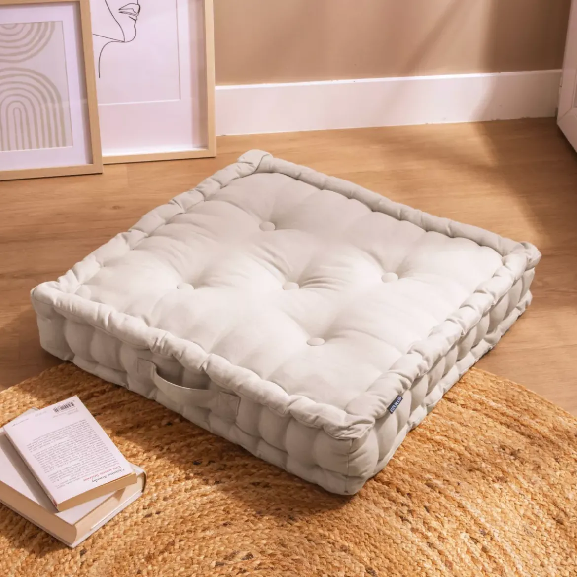 Cuscino da pavimento (60 x 60 cm) Pixel Beige