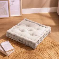 Cuscino da pavimento (50 x H10 cm) Pixel Beige-grigio