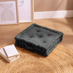 Cuscino da pavimento (40 x H10 cm) Pixel Grigio antracite