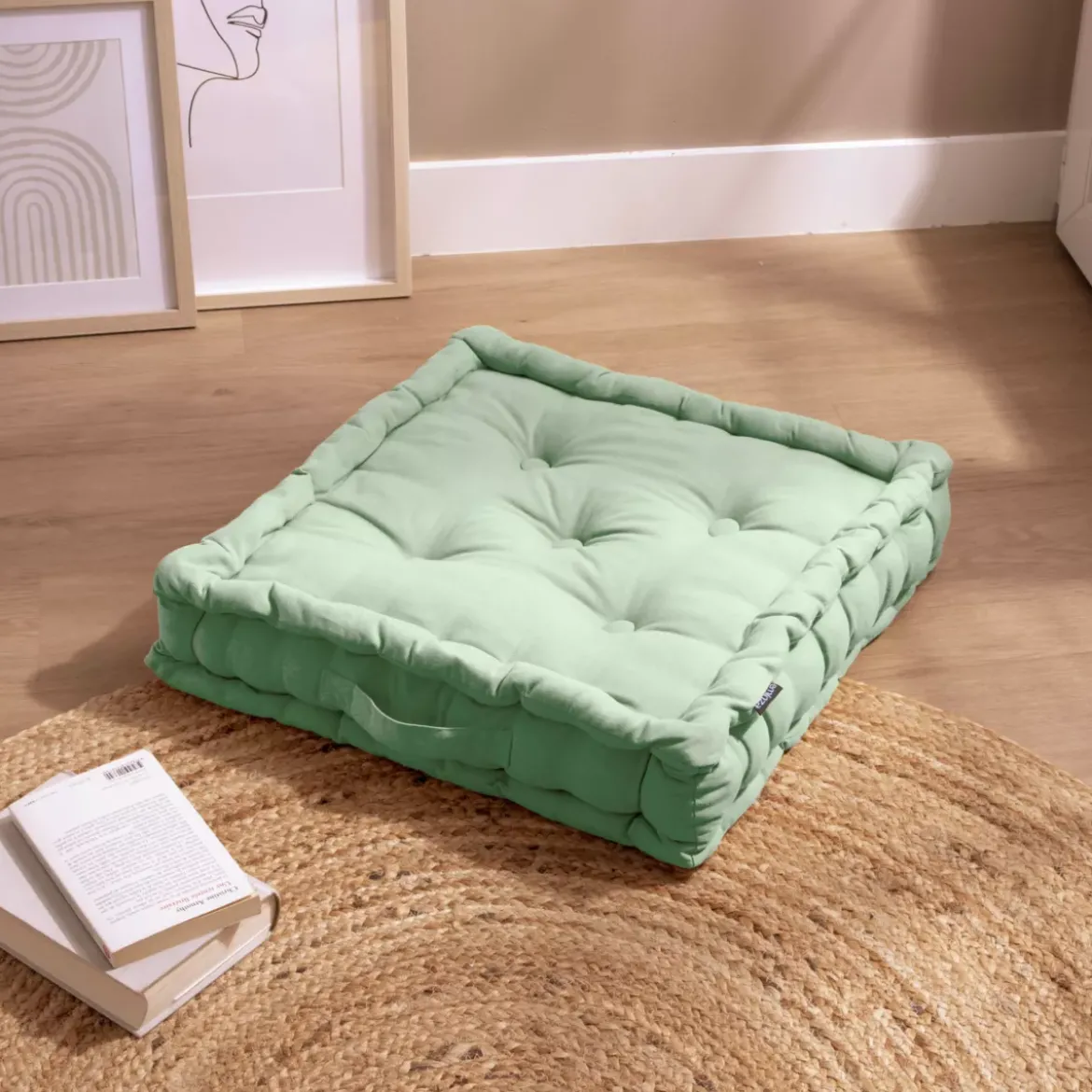 Cuscino da pavimento (50 x H10 cm) Pixel Verde menta