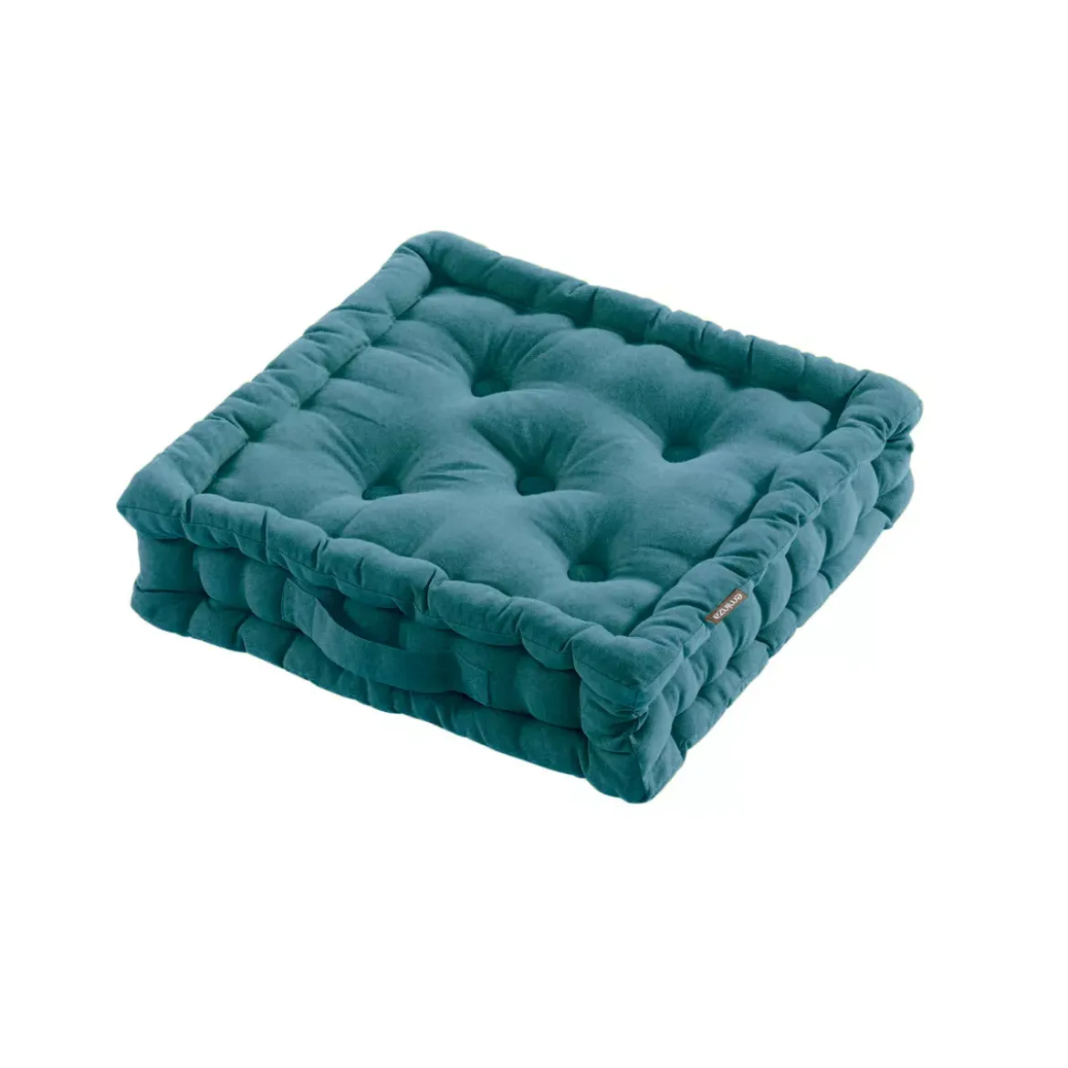 Cuscino da pavimento cotone (40 x 40 cm) Pixel Blu ottanio