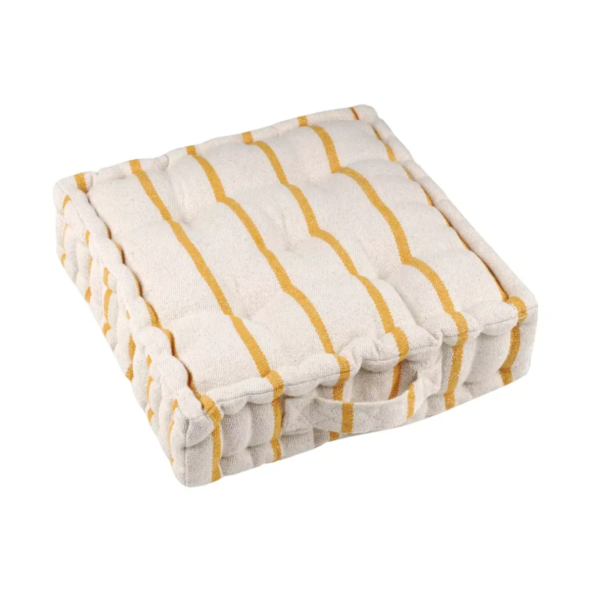 Cuscino da pavimento esterno tela di cotone (45 x 45 cm) Ocealys Giallo senape