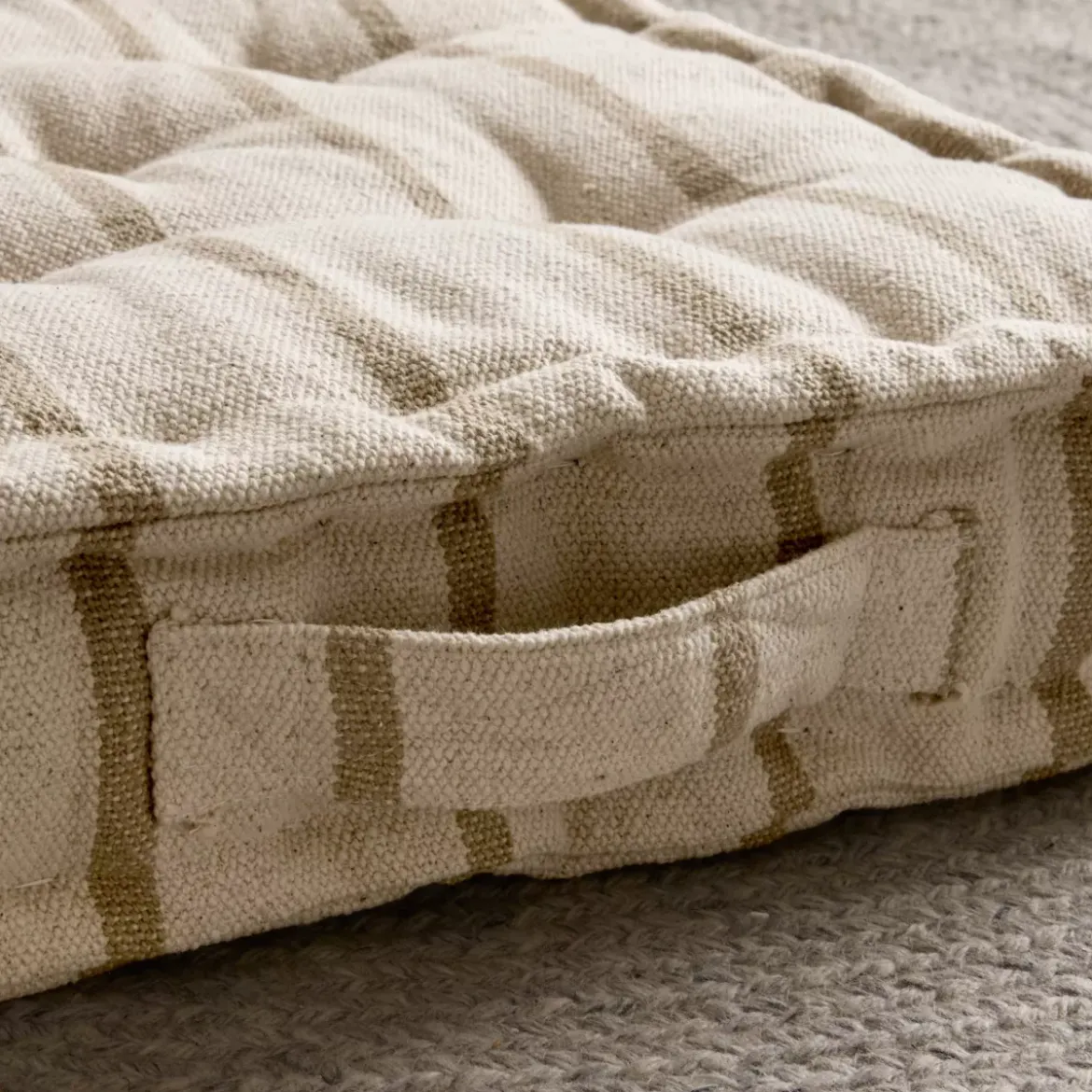 Cuscino da pavimento esterno tela di cotone (45 x 45 cm) Ocealys Beige