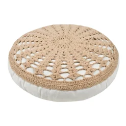 Cuscino da pavimento in cotone (D45 cm) Mekong Ecru