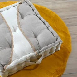 Cuscino da pavimento in cotone (45 x 45 cm) Blokken Grigio