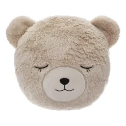 Cuscino ecopelliccia bambini (27 cm) Orsetto Beige