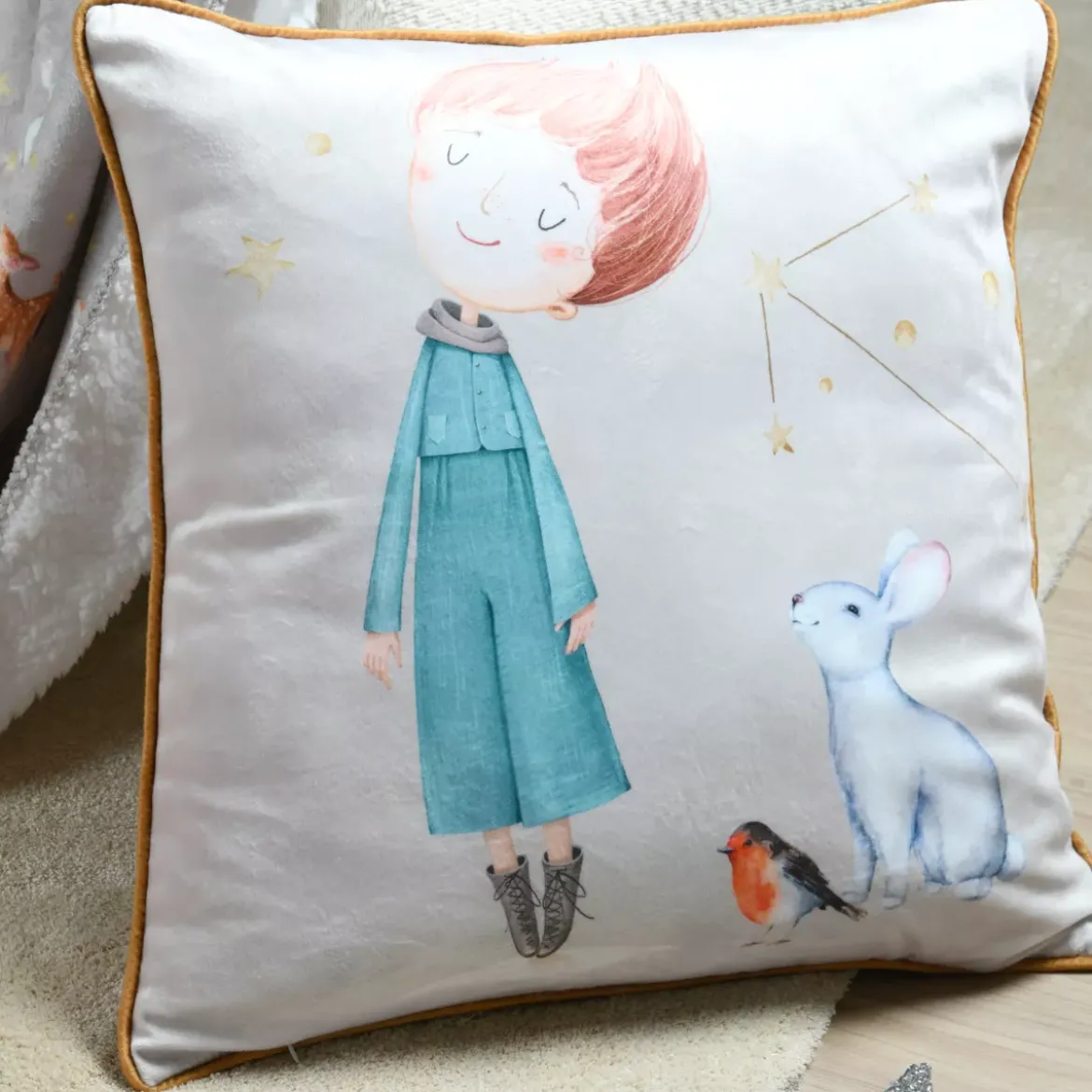 Cuscino per bambini quadrato (50x50 cm) Ferdinand Multicolore