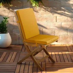 Cuscino per sedia da esterno con schienale (90 x 40 cm) Sunset Giallo senape