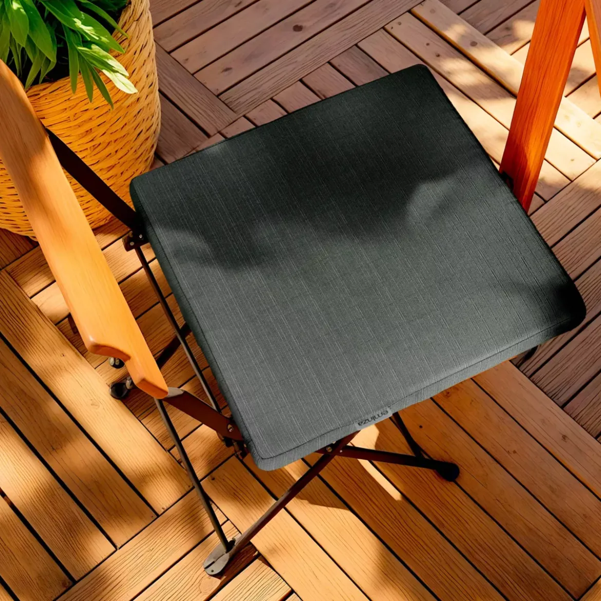 Cuscino per sedia da esterno quadrato (40 x 40 cm) Sunset Grigio antracite