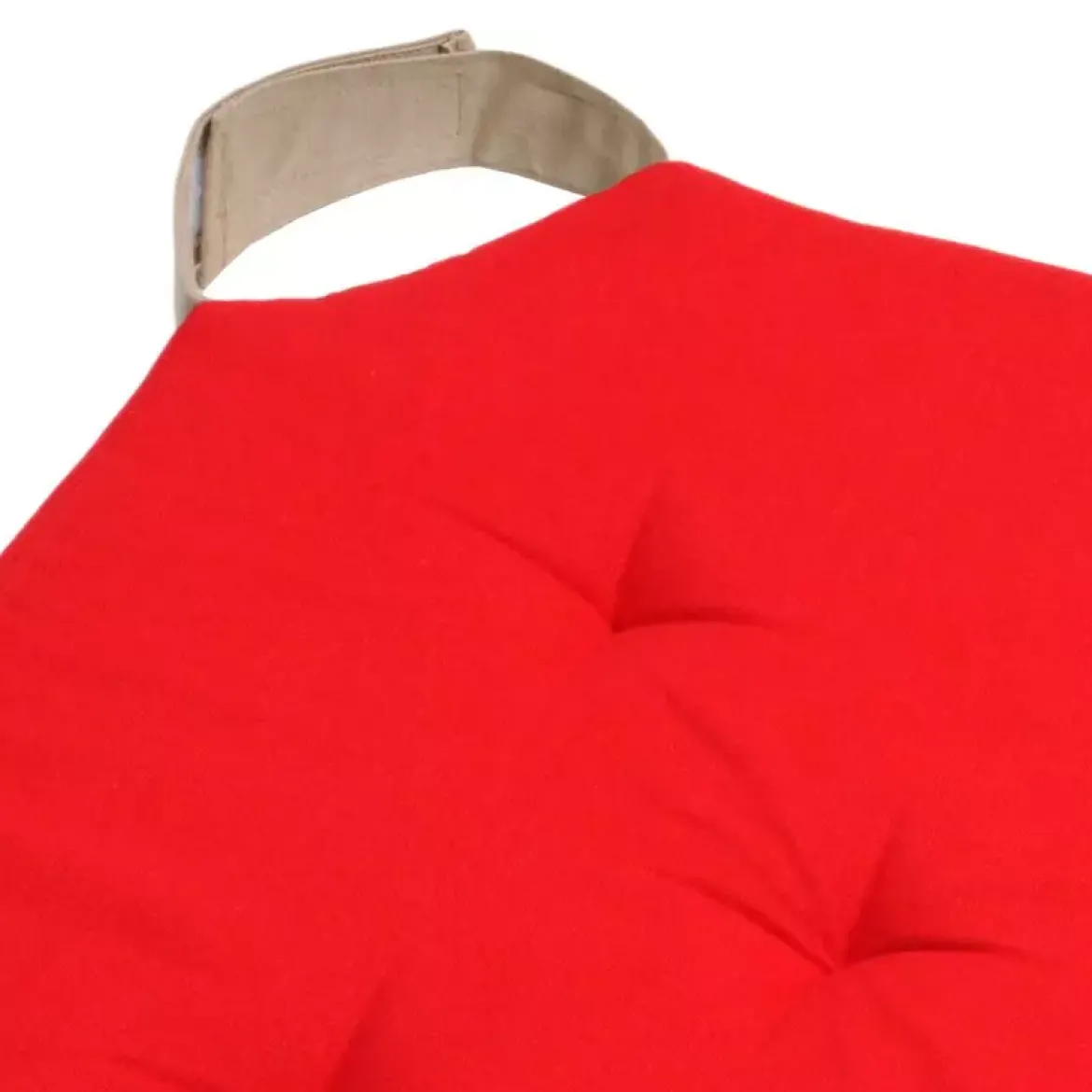 Cuscino per sedia quadrato con chiusura a strappo (38 x 38 cm) Duo Rosso