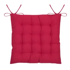Cuscino per sedia quadrato in cotone (38x38 cm) Villard Bordeaux