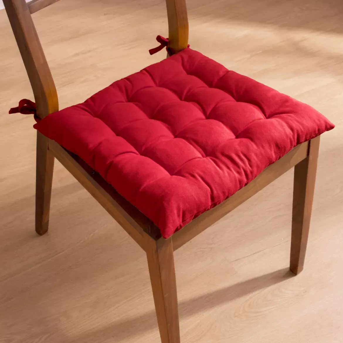 Cuscino per sedia quadrato in cotone (40 x 40 cm) Pixel Rosso