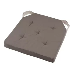 Cuscino per sedia quadrato con chiusura a strappo (38 x 38 cm) Duo Tortora