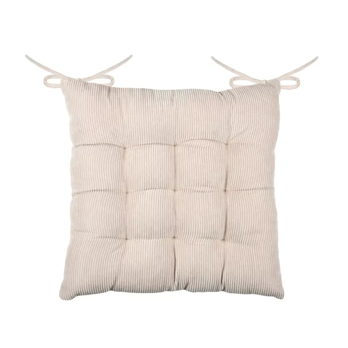 Cuscino per sedia quadrato in velluto (38 x 38 cm) Dandy Beige