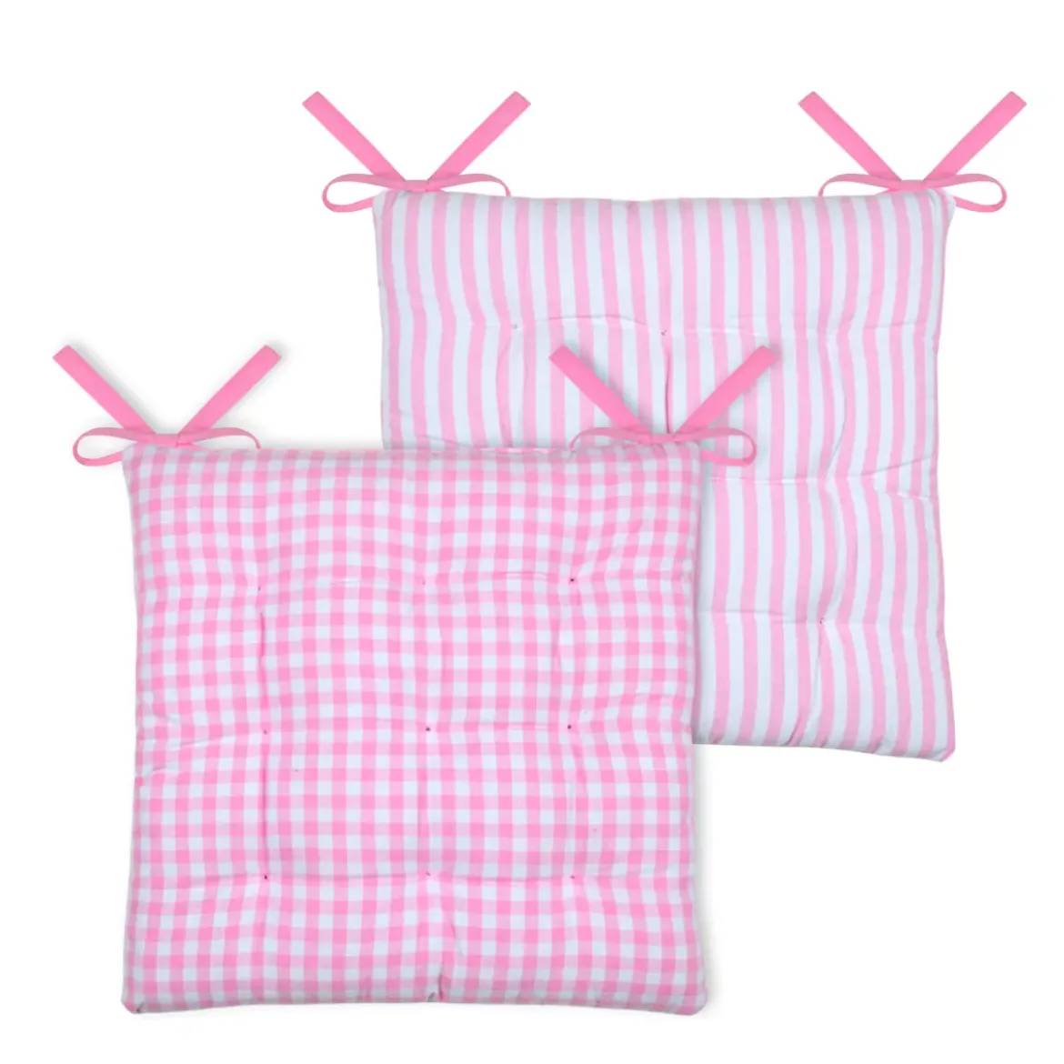 Cuscino per sedia quadrato in cotone (40 x 40 cm) Bardot Rosa