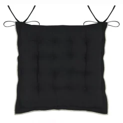 Cuscino per sedia quadrato in cotone (38 x 38 cm) Helios Nero