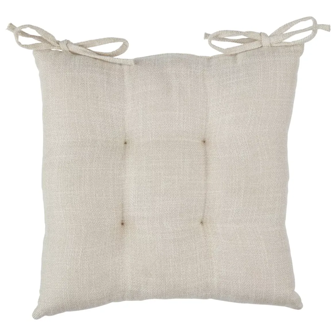 Cuscino per sedia quadrato (38 x 38 cm) Clem Beige lino