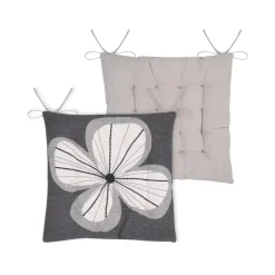 Cuscino per sedia quadrato in cotone (38 x 38 cm) Tilda Tortora