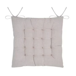 Cuscino per sedia quadrato in cotone (38 x 38 cm) Tilda Tortora