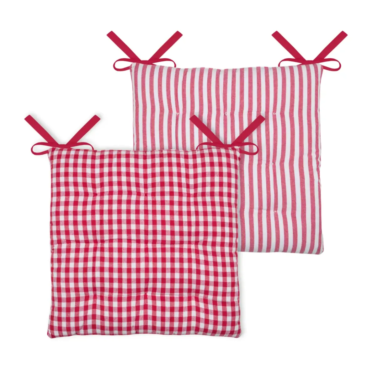 Cuscino per sedia quadrato in cotone (40 x 40 cm) Bardot Rosso