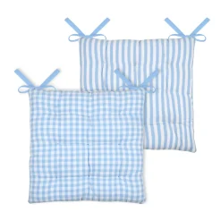 Cuscino per sedia quadrato in cotone (40 x 40 cm) Bardot Azzurro
