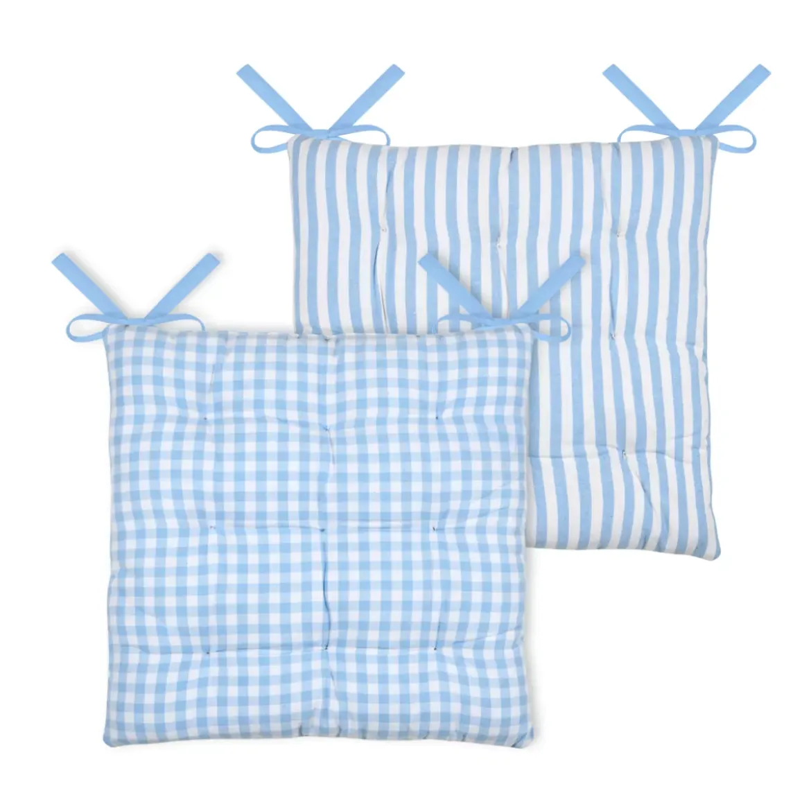 Cuscino per sedia quadrato in cotone (40 x 40 cm) Bardot Azzurro