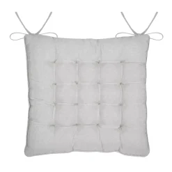 Cuscino per sedia quadrato in cotone (38 x 38 cm) Joséphine Grigio