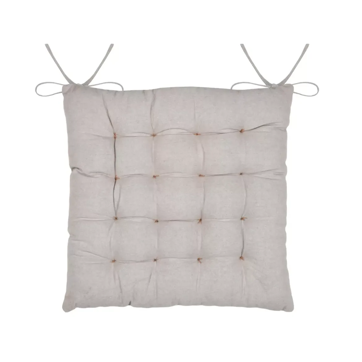 Cuscino per sedia quadrato in cotone (40 x 40 cm) Ornon Tortora