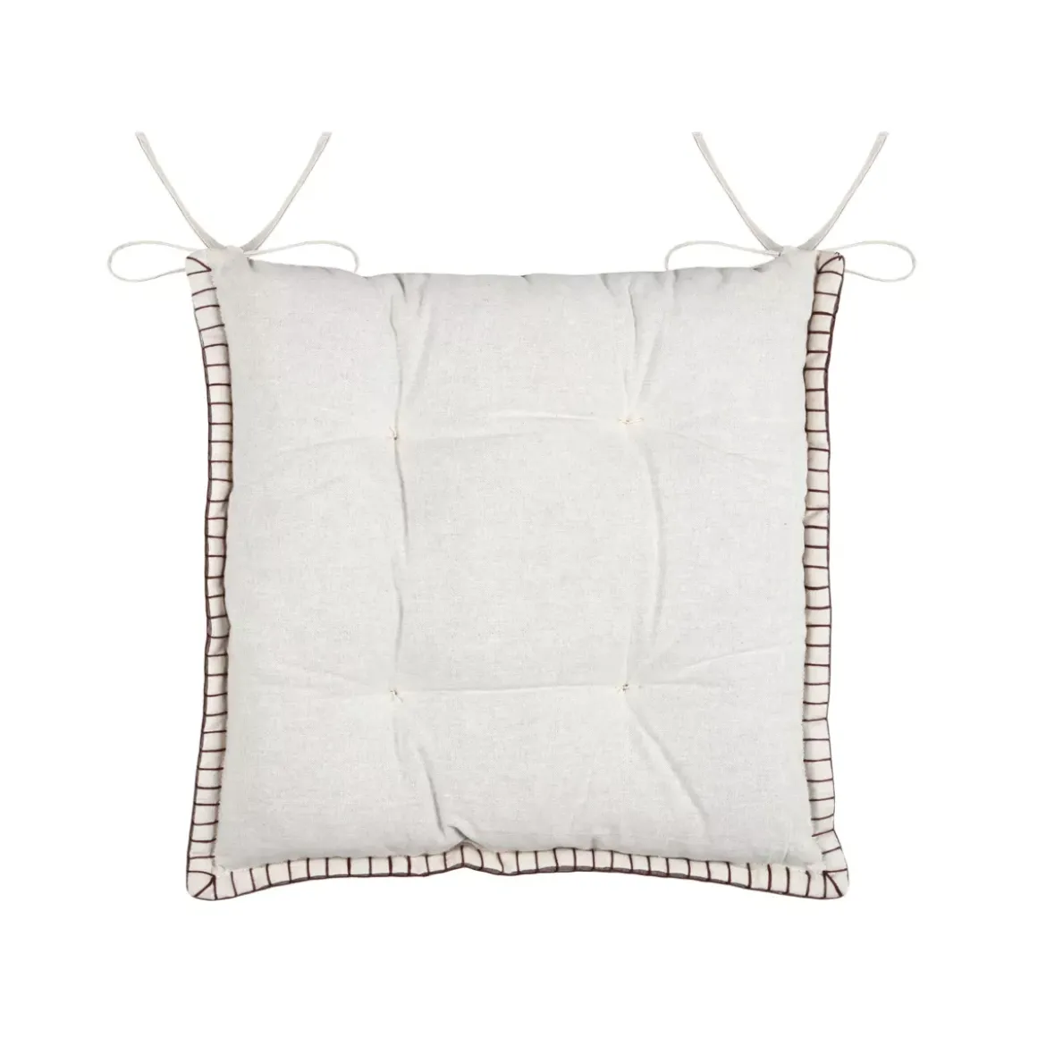 Cuscino per sedia quadrato in velluto (38 x 38 cm) Landry Tortora