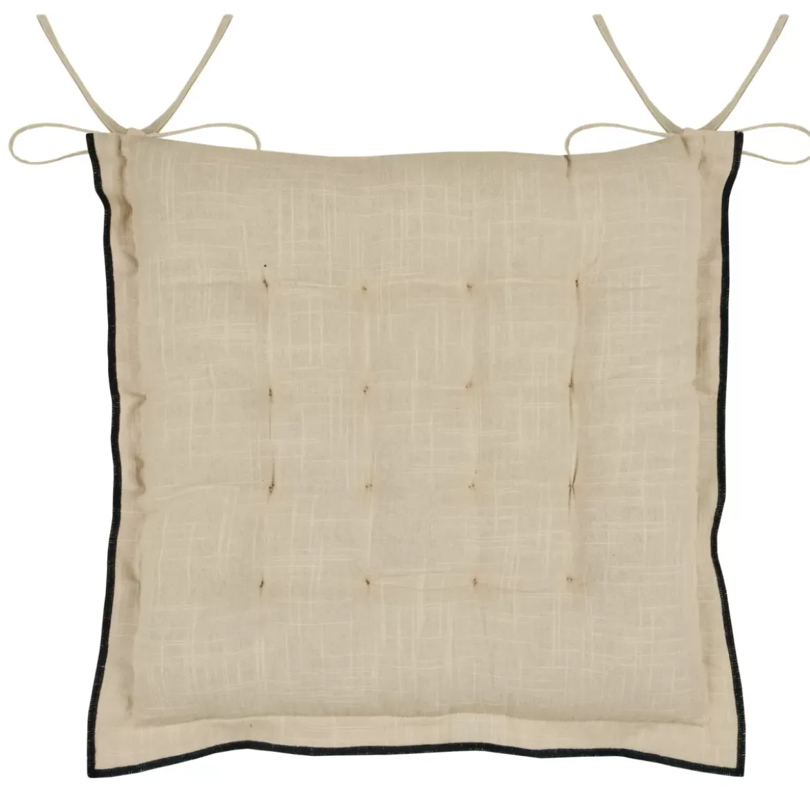 Cuscino per sedia quadrato in cotone (38 x 38 cm) Helios Ecru