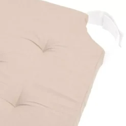 Cuscino per sedia quadrato con chiusura a strappo (38 x 38 cm) Duo Beige