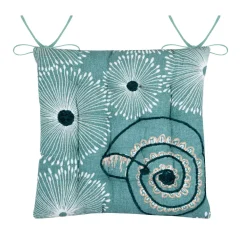 Cuscino per sedia quadrato in cotone (38x38 cm) Barbados Verde celadon