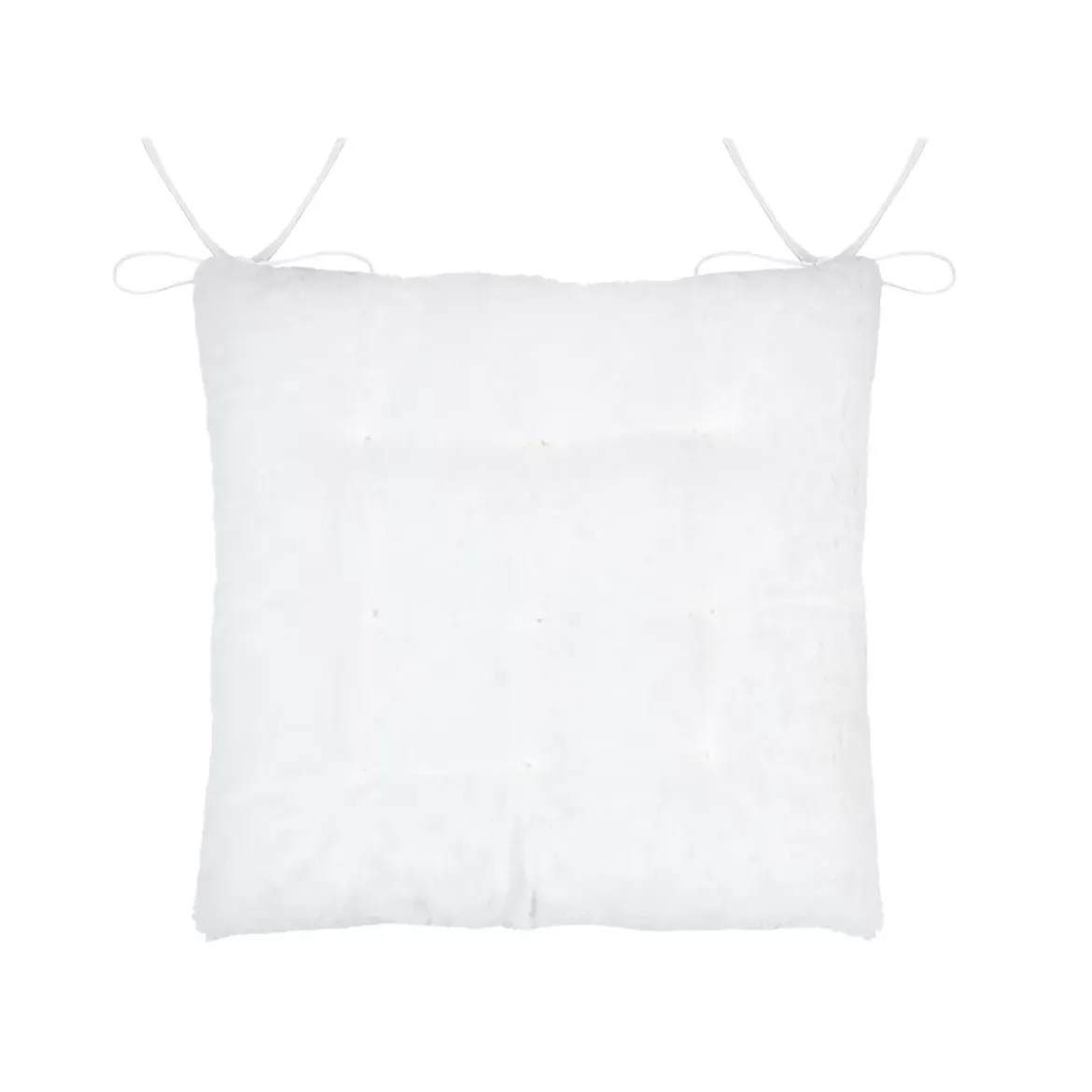 Cuscino per sedia quadrato in finta pelliccia (40 x 40 cm) Asgard Bianco