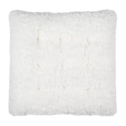 Cuscino per sedia quadrato a nido d'ape (38 x 38 cm) Grignon Ecru