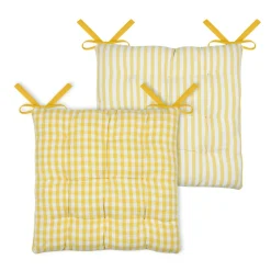 Cuscino per sedia quadrato in cotone (40 x 40 cm) Bardot Giallo