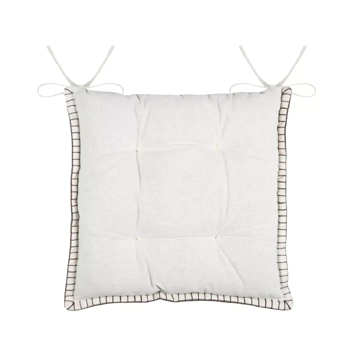 Cuscino per sedia quadrato in velluto (38 x 38 cm) Landry Beige