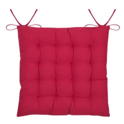 Cuscino per sedia quadrato in cotone (38x38 cm) Villard Rosso