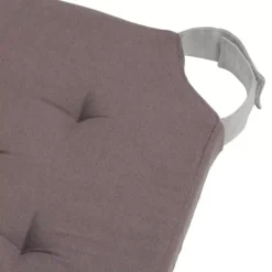 Cuscino per sedia quadrato con chiusura a strappo (38 x 38 cm) Duo Grigio scuro