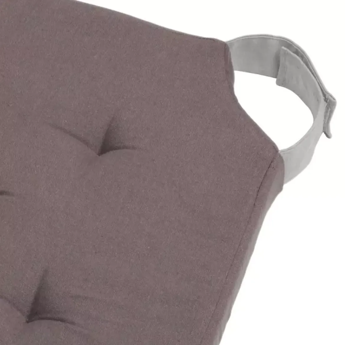 Cuscino per sedia quadrato con chiusura a strappo (38 x 38 cm) Duo Grigio scuro