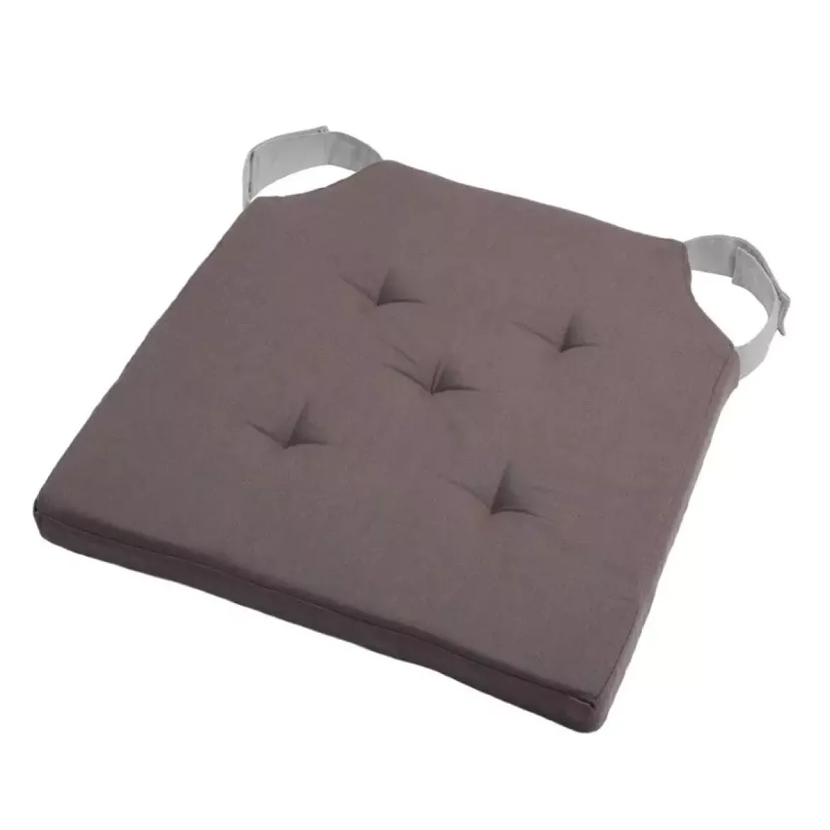 Cuscino per sedia quadrato con chiusura a strappo (38 x 38 cm) Duo Grigio scuro